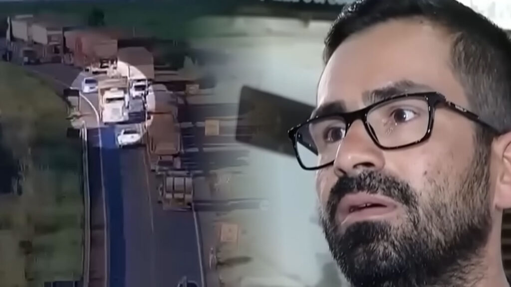 Caminhoneiro herói desvia de picape para evitar tragédia e tem veículo destruído na BR-414