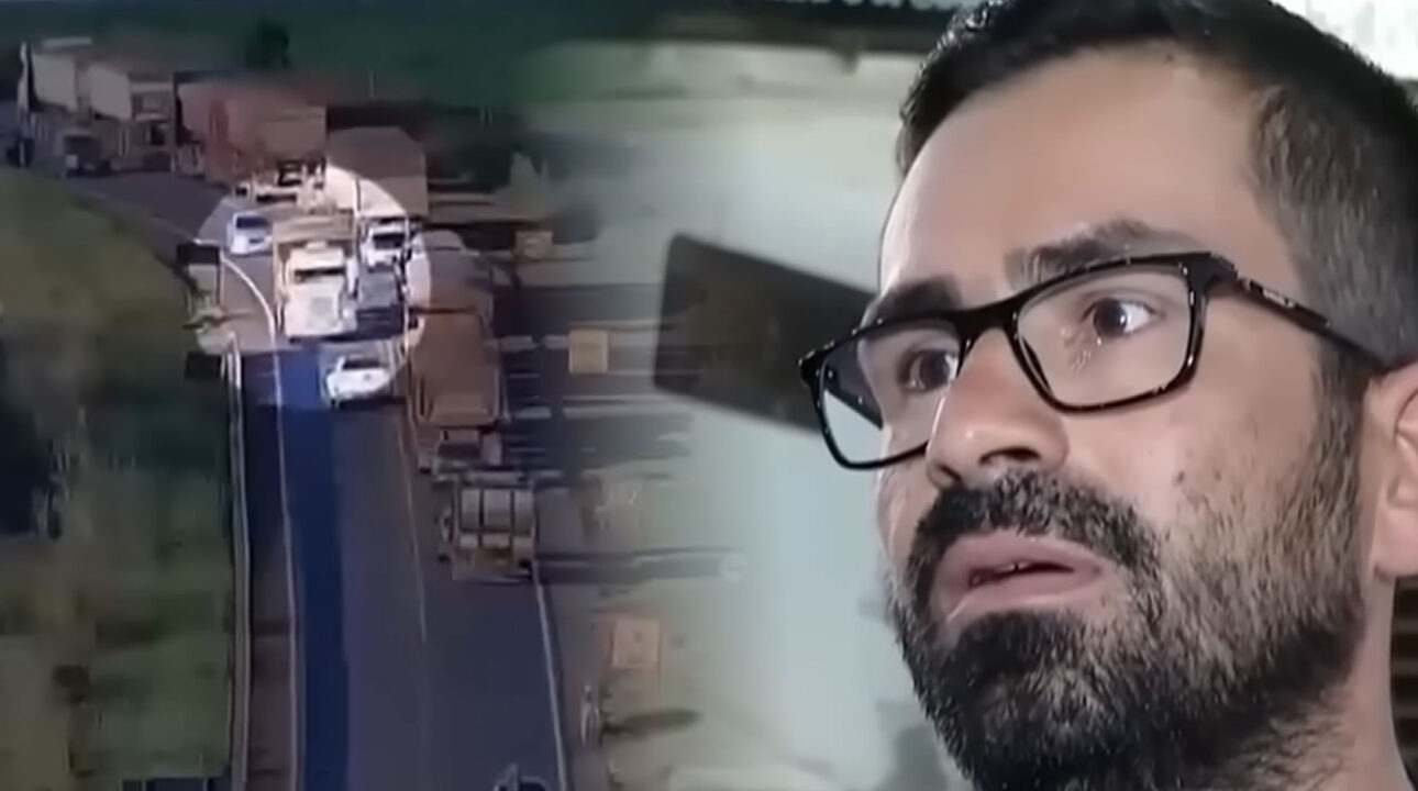 Caminhoneiro herói desvia de picape para evitar tragédia e tem veículo destruído na BR-414