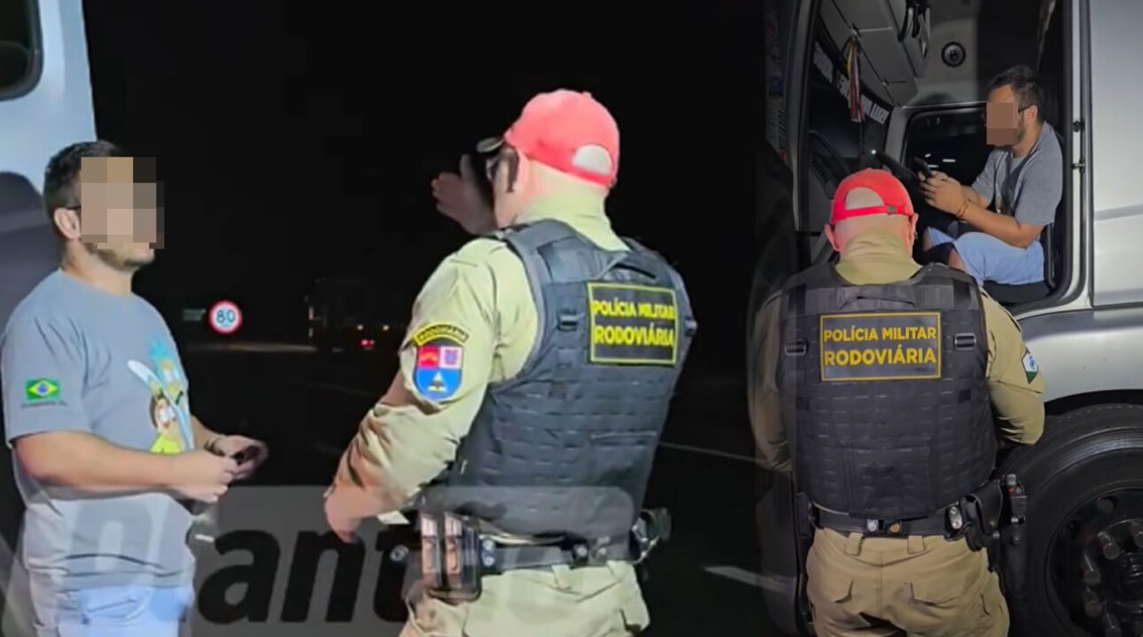 Video: Esse caminhoneiro levou uma baita bronca do policial.