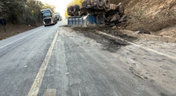 Caminhoneiro morre em colisão traseira com picape na BR-262, em Minas Gerais