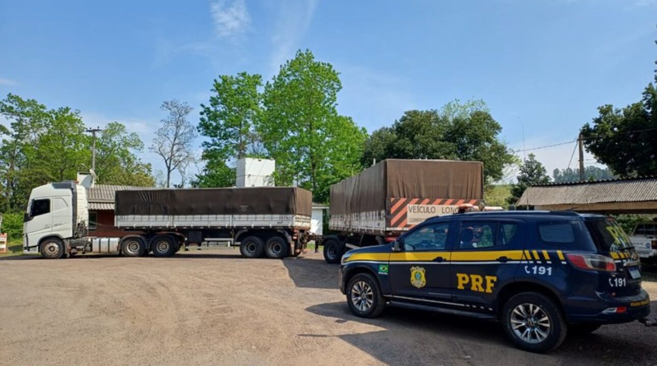 Carreta é flagrada com mais de 22 toneladas de excesso de peso na BR-386, no Rio Grande do Sul