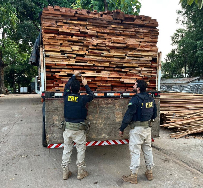 PRF apreende 35 m³ de madeira ilegal em Novo Repartimento (PA)