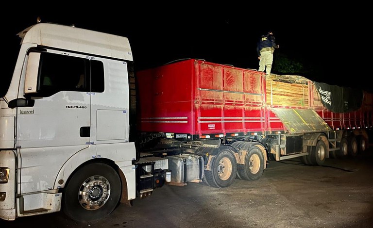 PRF apreende 39 m³ de madeira ilegal na BR-230 em Novo Repartimento (PA)