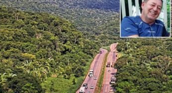 Caminhoneiro morre preso às ferragens após caminhão capotar na BR-364