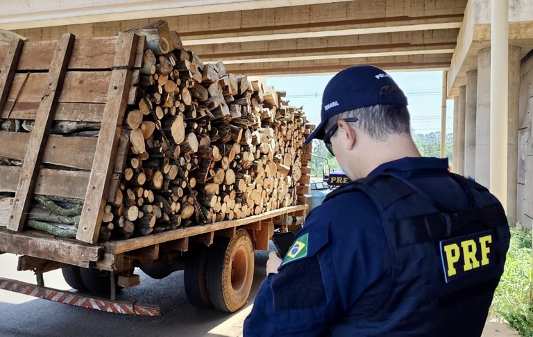 PRF flagra motorista de caminhão usando corda no lugar do cinto de segurança no Paraná