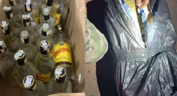 Caminhoneiro é flagrado com quase uma tonelada de garrafas usadas para falsificação de whisky na BR-262, em Campo Grande