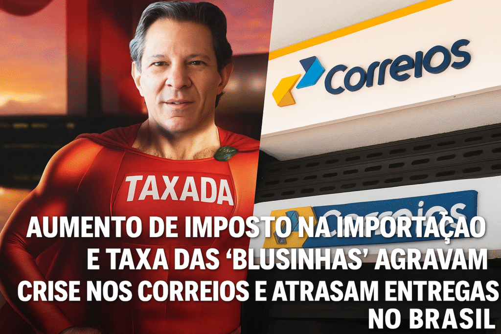 Aumento de imposto na importação e taxa das “blusinhas” agravam crise nos Correios e atrasam entregas no Brasil
