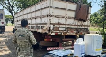 PRF apreende caminhão com duas toneladas de agrotóxicos ilegais no Paraná