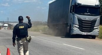 Caminhoneiro é preso bêbado após fazer zigue-zague na BR-376 na tarde de Natal