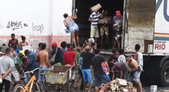 Saqueadores em ação: caminhões e comércio são alvos de criminosos armados no Rio de Janeiro