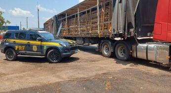 PRF apreende mais de 58 m³ de madeira nativa serrada sem documentação em Guaraí (TO)