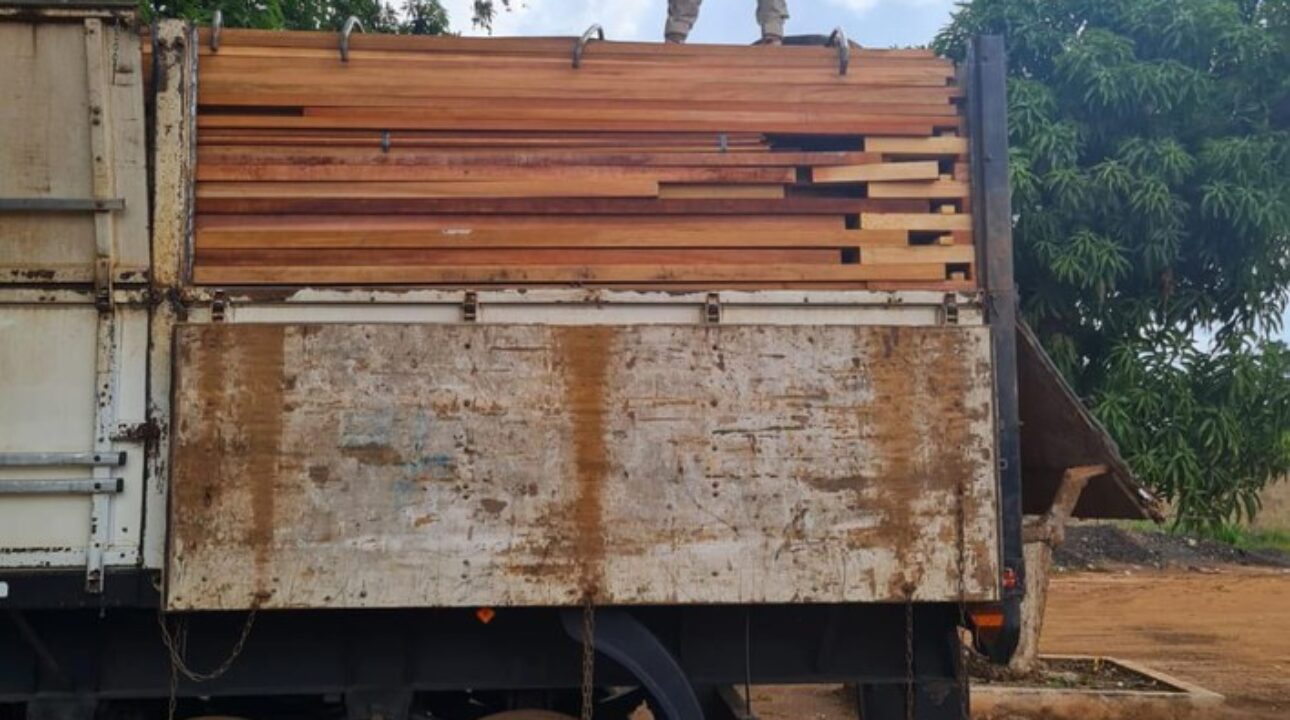 Polícia Rodoviária Federal apreende 162 m³ de madeira ilegal na BR-155 ( PA )
