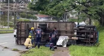 caminhoneiro perde a vida ao ser prensado pelo próprio veículo