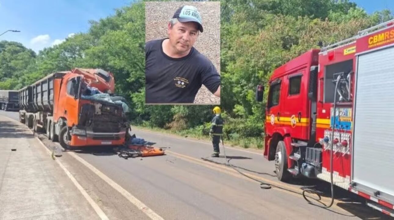 Caminhoneiro de Garibaldi morre em colisão frontal em Cachoeira do Sul