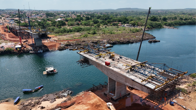 Obra Ponte JK chega a 75% dos serviços concluídos