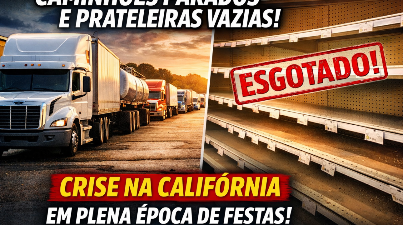 Falta de motoristas causa paralisação de caminhões na Califórnia durante período de festas