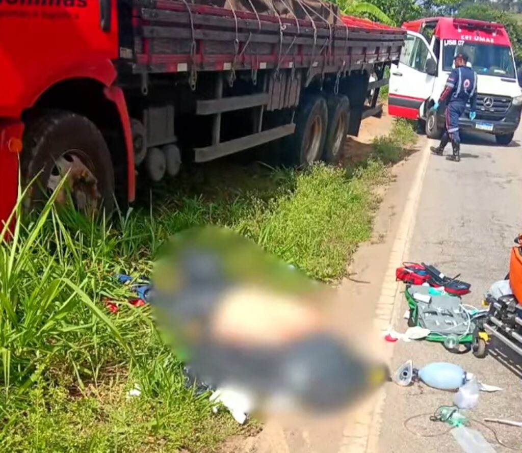 Caminhoneiro tem mal súbito e morre mas margens da rodovia.