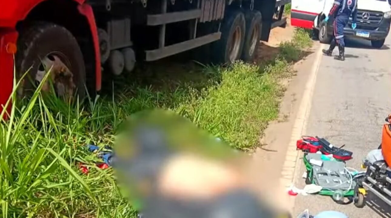 Caminhoneiro tem mal súbito e morre mas margens da rodovia.