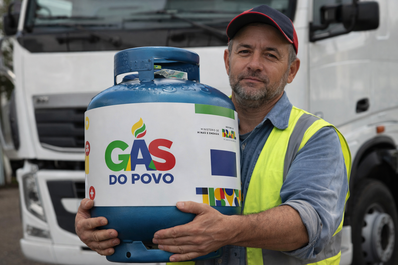 caminhoneiro com gás do poco