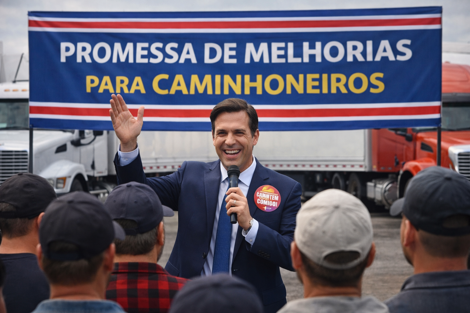 Discurso sobre melhorias para caminhoneiros.