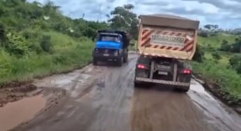 O CAOS DA BR-364: “O negócio tá brabo”, alerta caminhoneiro sobre trecho intransitável no Acre