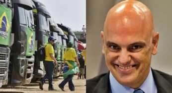 Multa imposta por Alexandre de Moraes aos caminhoneiros vira briga política em Brasília