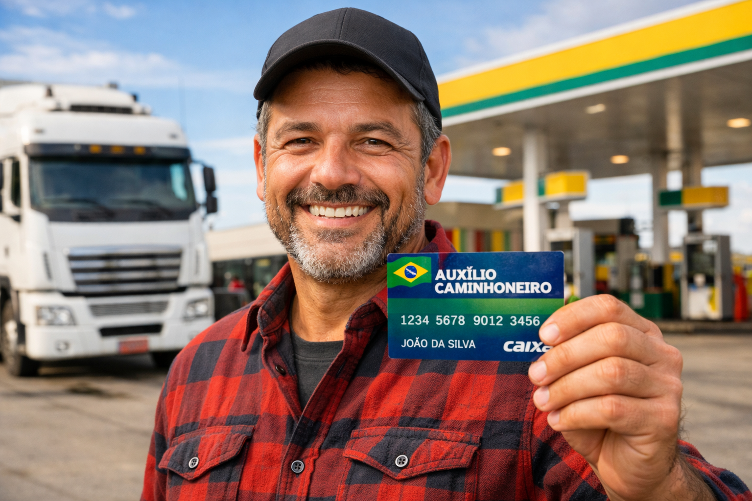 Caminhoneiro com auxilio caminhoneiro
