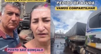 Casal do Paraná pedem ajuda após caminhão quebrar na Bahia
