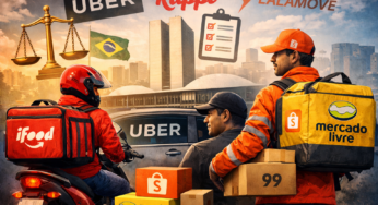 Regulamentação de entregadores pode atingir apps como Uber, iFood e também operações do Mercado Livre e Shopee