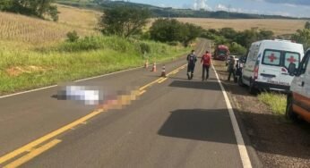 Caminhoneiro pula da cabine após falha no freio e acaba atingido pelo próprio caminhão