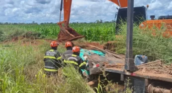 Caminhoneiro morre esmagado após carga atingir cabine em MT