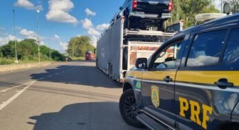 PRF cobra mais de 200 multas de veículos estrangeiros em fiscalização na BR-290
