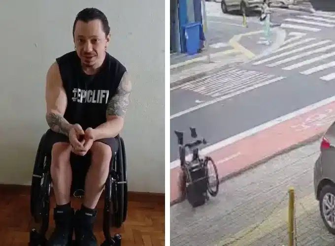 Cadeirante que foi deixando pra trás por uber