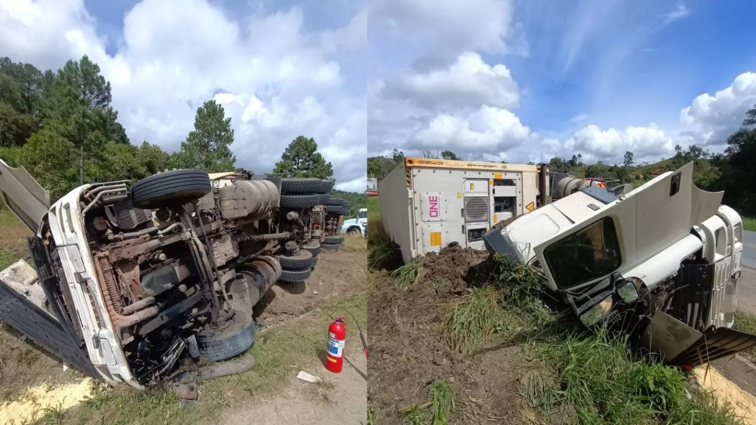 Grave acidente com caminhoneio