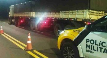 Caminhoneiro é preso após bafômetro apontar embriaguez durante fiscalização na rodovia