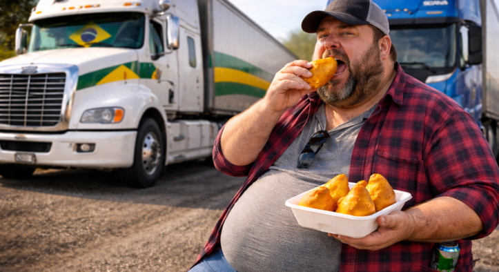 Pesquisa mostra que 83% dos caminhoneiros estão sobrepeso