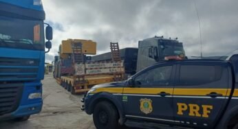 PRF flagra 9 caminhões desrespeitando restrição durante o feriado.