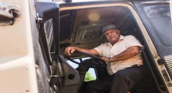 Caminhoneiros veteranos da estrada ainda seguram o transporte no braço