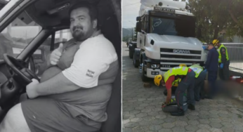 Caminhoneiro morre após ser atropelado pelo próprio caminhão na frente de casa