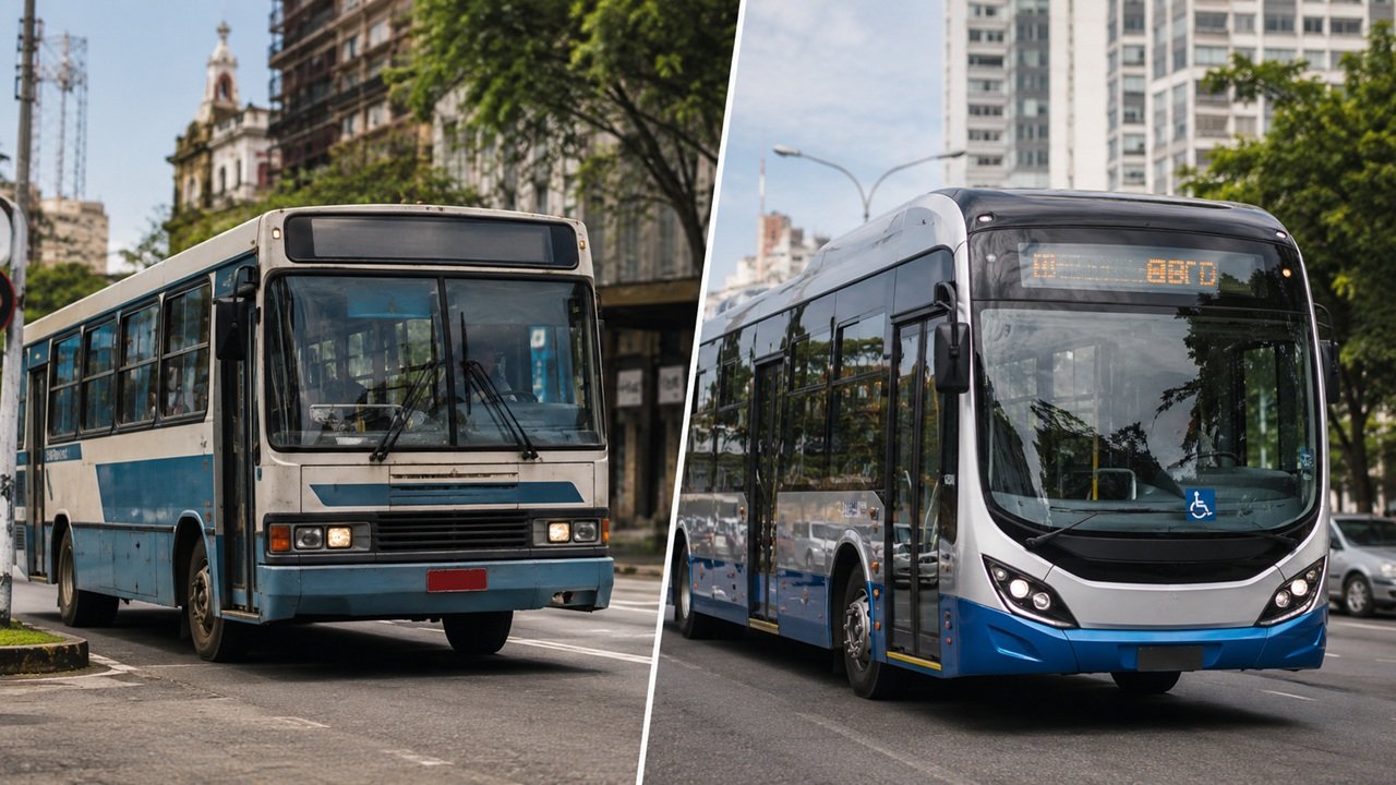 O ônibus mudou mais do que parece em 20 anos