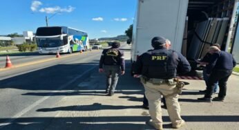 PRF flagra mais de 50 caminhoneiros trafegando sem nota