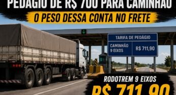Pedágio de R$ 700 para caminhão mostra por que o frete está cada vez mais apertado