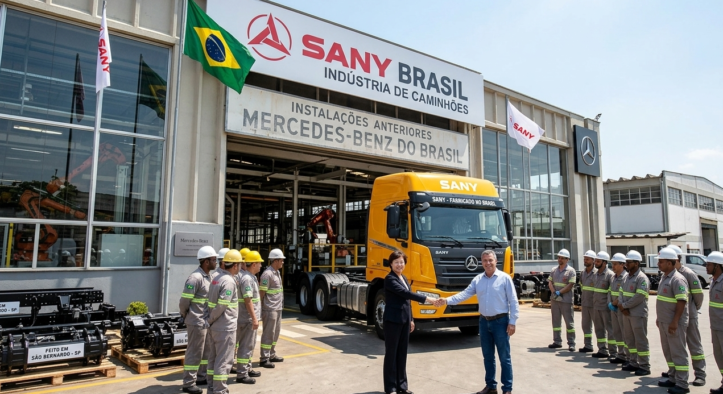 Chinesa Sany assume antiga fábrica da Mercedes-Benz e vai produzir caminhões no Brasil