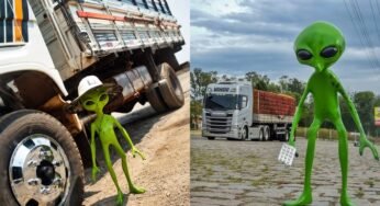 Porque os aliens virou simbolo dos caminhoneiros.