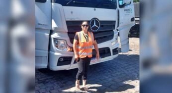 Ex-copeira muda de vida após problema na coluna e vira caminhoneira em Santa Catarina