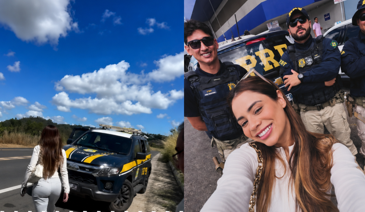 Cantora Lexa enfrenta pane em van e pega carona com PRF no Piauí
