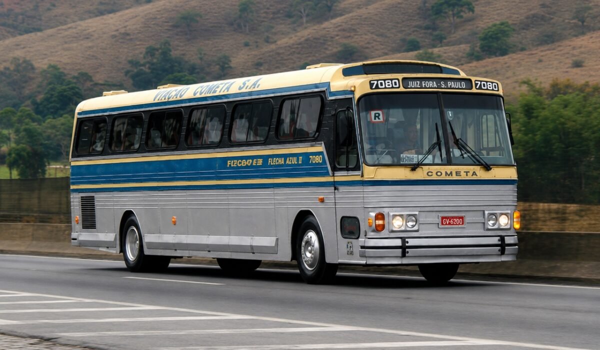 Flecha Azul da Cometa o ônibus prateado que virou símbolo de uma época