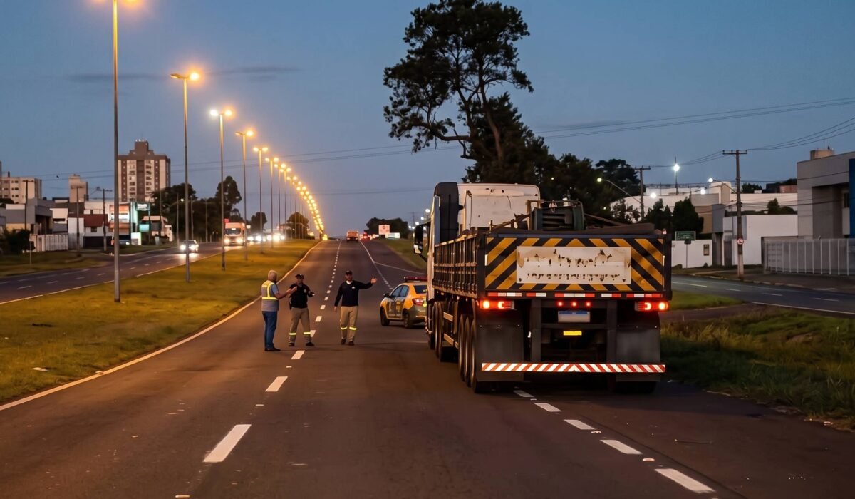 PRF apreende carreta e suspende CNH de motorista que dirigia em zigue-zague na BR-369