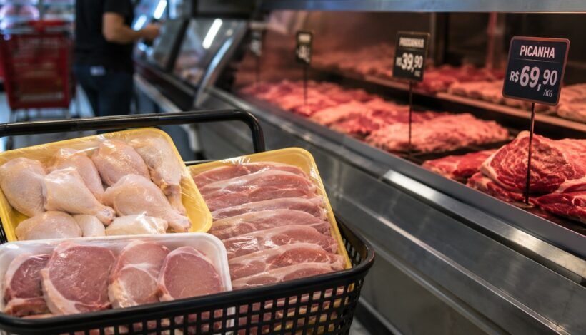 Carne bovina mais cara muda o prato e faz frango e porco avançarem no Brasil