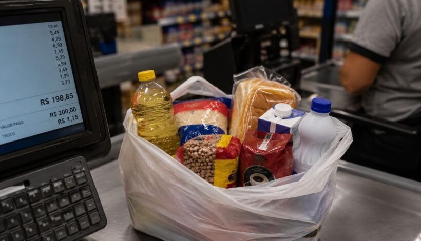 R$ 200 no supermercado e uma sacola na mão comprar comida virou um susto